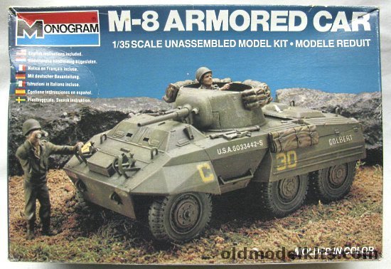 Monogram 1/35 M-8 Armored Car, 6402 plastic model kit